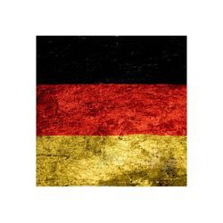 Wallario Glasbild, Verwitterte Deutschland-Fahne in schwarz rot gold