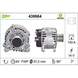 VALEO Generator NEW ORIGINAL PART 14V 140A für VW Passat B7 2.0 TDI 4motion SEAT Leon 1.6 Transporter T5 Multivan Caddy III 1.9 Golf Plus V BiFuel