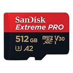 SanDisk Extreme Pro - Flash-Speicherkarte (microSDXC-an-SD-Adapter inbegriffen) - 512 GB - A2 / Video Class V30 / UHS-I U3 / Class10 - microSDXC UHS-I