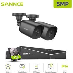 8CH Video Überwachungskamera 5MN dvr 2×5MP Kamera ir Nachtsicht Wasserdichtes IP66 Fernzugriffs Überwachungsset System - 1TB hdd - Sannce