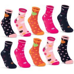 sockenkauf24 Socken 10 Paar Kinder Socken Jungen & Mädchen Baumwolle Kindersocken (35-38)