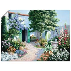Artland Wandbild Ein kleines Paradies, Garten (1 St), als Leinwandbild, Poster in verschied. Größen, grün