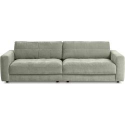 Big-Sofa BETYPE "Be Comfy" Sofas Gr. B/H/T: 264 cm x 84 cm x 126 cm, Breitcord, 264 cm x 126 cm (B x T), mit Sitztiefenverstellung, grün (limestone) XXL Sofas