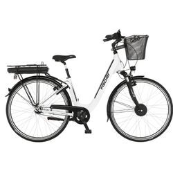 E-Bike FISCHER FAHRRAD "CITA ECU 2200 418" E-Bikes Gr. 44 cm, 28 Zoll (71,12 cm), weiß (mattweiß) E-Bikes