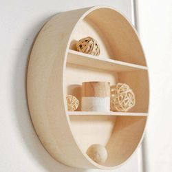 Wandregal aus Holz Simplicity, ø 38,5 cm