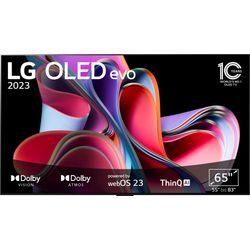 F (A bis G) LG OLED-Fernseher "OLED65G39LA" Fernseher schwarz LED Fernseher