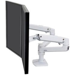 Ergotron LX Dual Arm Side by Side Desk Mount 2fach Monitor-Tischhalterung 38,1 cm (15) - 68,6 cm (27) Weiß Höhenverstellbar, Drehbar, Neigbar, Schwenkbar