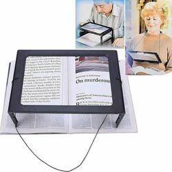 Leselupe, 3-fache Vergrößerung zum Lesen, Lupe mit LED-Licht, Lesehilfe für Senioren und Lesen, A4-Blatt für Bücher, Zeitungen