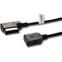 Vhbw - kfz Audio Kabel kompatibel mit vw Passat, Polo, Scirocco, Sharan, T5, Tiguan, Phaeton, rns 510 (index a+) - USB-Adapter, Schwarz