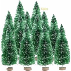 Minkurow - Weihnachtsbaum Mini-Miniatur-Weihnachtsbaum-Dekoration Tisch-Weihnachtsbaum für Heimwerker-Schlafzimmer (grüner Weihnachtsbaum, 8,5 cm –