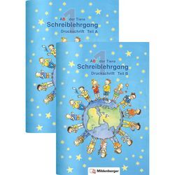 ABC der Tiere 1 - 1. Jahrgangsstufe, Schreiblehrgang Druckschrift, Teil A und B zu Lesen in Silben (Silbenfibel), 2 Bde. - Klaus Kuhn, Geheftet