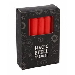 Horror-Shop Kerzenständer Rote Zauberkerzen für ";Liebe"; 12 Stück