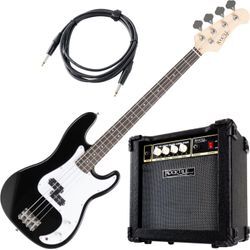 Rocktile E-Bass Puncher Preci Style Elektrobass (Bassgitarre mit Jaco Bass-Verstärker)