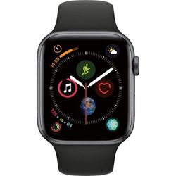 Apple Watch (Series 4) 2018 GPS + Cellular 44 mm - Aluminium Space Grau - Sportarmband Schwarz