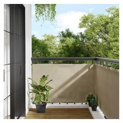 vidaXL Balkonsichtschutz Balkon-Sichtschutz Beige 90x800 cm 100 % Polyester-Oxford
