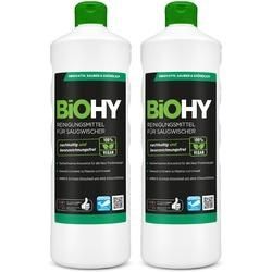 BiOHY Reinigungsmittel für Saugwischer, Reiniger für Nass- und Trockensauger, Bodenwischpflege, Bio Reiniger 2er Pack (2 x 1 Liter Flasche)