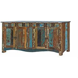 Sideboard Altholz 178x42x88 mehrfarbig lackiert nature of spirit 40 - mehrfarbig