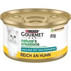 GOURMET Natures Creations Mousse mit Saucenherz Huhn 12x85g