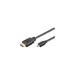 Wentronic 31942 2m hdmi Micro-HDMI Schwarz HDMI-Kabel - HDMI-Kabel (2m, hdmi, Micro-HDMI, Schwarz, Stecker/Stecker, Gold)