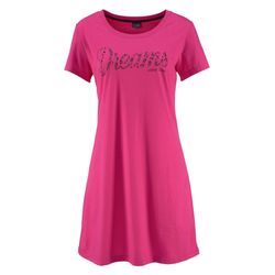Große Größen: Sleepshirt, pink+schwarz, Gr.40/42