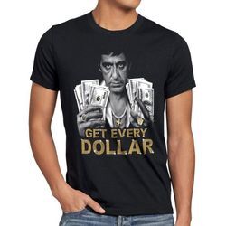 style3 Print-Shirt Herren T-Shirt Scarface Tony Dollar Montana pablo escobar al pacino gangster usa