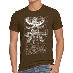style3 Print-Shirt Herren T-Shirt Vitruvianischer Wookiee boba mandalorian fett