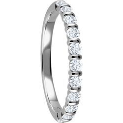 MONCARA Damen Ring, 585er Weißgold mit 11 Diamanten, zus. ca. 0,50 ct, silber, 58