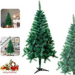 Künstlicher Weihnachtsbaum 120cm - Grün pvc Christbaum Dekobaum Tannenbaum mit Kunststoff Ständer (Grün pvc, 120cm) - Uisebrt