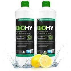 BiOHY Bodenreiniger für Wischroboter, Bio Reiniger, Bodenwischpflege, Nicht schäumender Bodenreiniger 2er Pack (2 x 1 Liter Flasche)