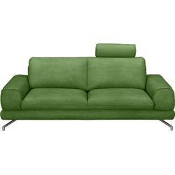 3-Sitzer DELA DESIGN "Body" Sofas Gr. B/H/T: 218 cm x 83 cm x 95 cm, gleichschenklig, grün (green) 3-Sitzer Sofas inklusive einer Kopfstütze