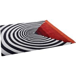 Teppich GINO FALCONE "Cosima-117" Teppiche Gr. B/L: 130 cm x 190 cm, 3 mm, 1 St., rot Esszimmerteppiche flachgewebt, Jaquard, mit Chenillegarn, modernes geometrisches Design