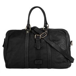 Reisetasche FORTY Gr. B/H/T: 53 cm x 30 cm x 20 cm onesize, schwarz Taschen Handgepäck echt Leder, Made in Italy