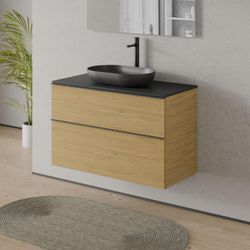 Badmöbel Unterschrank LAVOA 100cm für Aufsatzwaschbecken - Farbe wählbar
