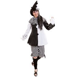 Harlekin-Kostüm "Black & White" für Damen