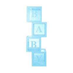 4pcs Baby Boy Decorations Transparent Cardboard Girl Balloon Boxes Party Gift