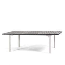 Ausziehbarer rechteckiger Outdoor-Tisch aus Stahl und 180/240 Lamellen in...